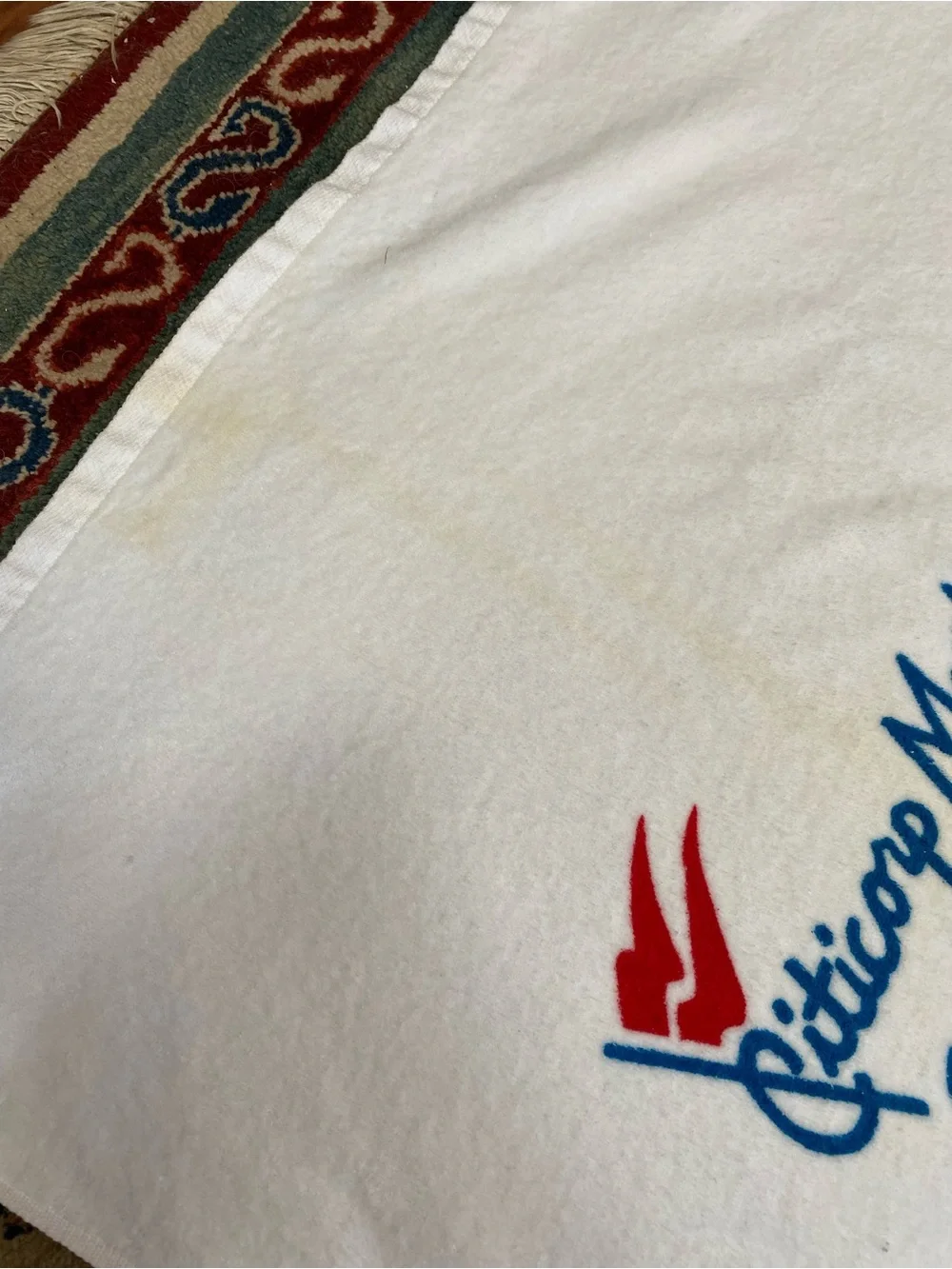 Vintage 80s Oversized Beach Towel Cruise Ship Citicorp Advertising St. Louis MO